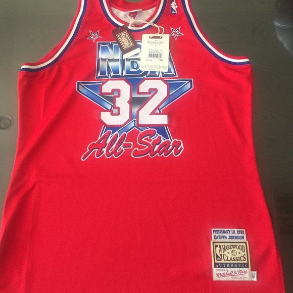 Magic Johnson 1991 NBA All-Star Jersey - Picture 6 of 11